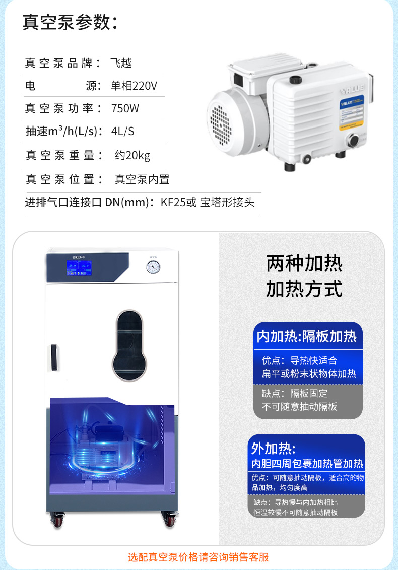 立式真空干燥箱真空泵